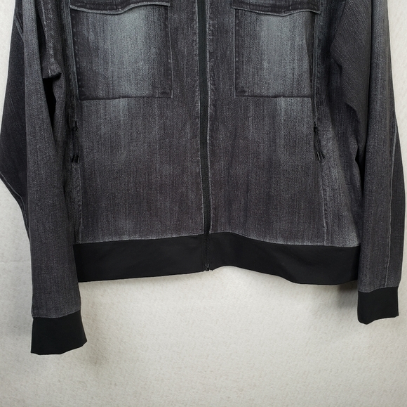 Lucy Faux Denim Look Full Zip Soft Layering Jacket Lots of Pockets Sz XL. - Picture 4 of 12